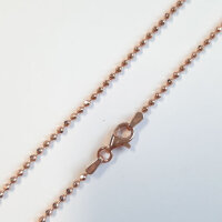 Kugelkette diamantiert, rosévergoldet 42cm / 1,8mm...