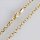 Silver Rolo Chain, faceted, gold 50cm / 2,2mm / 1 piece / gold