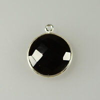 Onyx 16mm / 1 Stück / silber