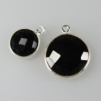 Onyx 16mm / 1 Stück / silber