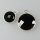 Onyx 16mm / 1 Stück / silber