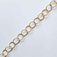 Silver Chain by the meter, gold plated 8mm / 1cm / gold