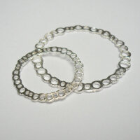 Ring, filigran 30 x 3.5mm / 3 Stück / silber