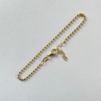 Armkettchen, Kugelkette 16+3cm / 2,0mm / 3 Stück / gold