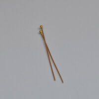 Head Pin with a Single Ball Tip 60 x 0,6mm / 10g / approx. 47 pieces / gold