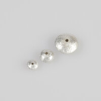 Linse, gebürstet 15mm / 10g / ca. 7 Stück / silber