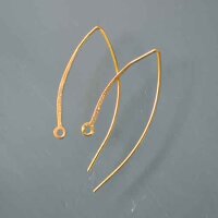 V-Shaped Ear Wire 30 x 15mm / 10g / approx. 20 pieces / gold