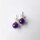 Halbedelstein Ohrstecker lila Amethyst / 1 Paar / silber