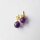 Halbedelstein Ohrstecker, vergoldet lila Amethyst / 1 Paar / gold