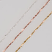 Silver Rolo Chain, faceted 60cm / 2,2mm / 1 piece / silver