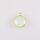Aqua Calcedon 16mm / 3 Stück / gold