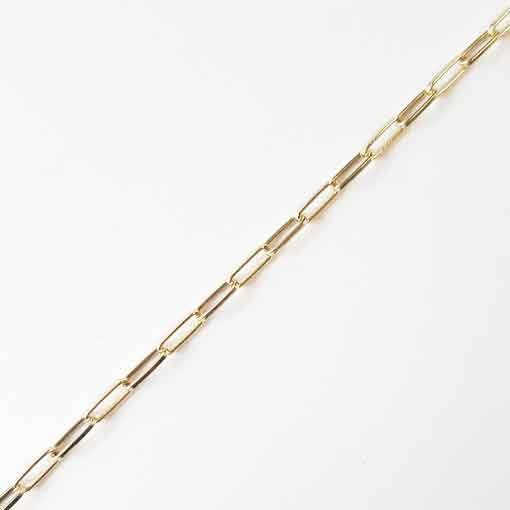 Silberkette 6,5 x 2,5mm / 1cm / gold