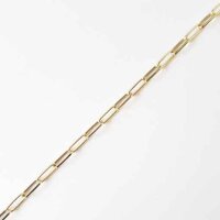 Silberkette 6,5 x 2,5mm / 1cm / gold