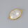 Moonstone  12 x 11mm / 3 pieces / gold