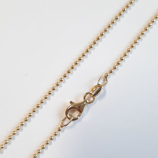Ball Chain standard 1,5mm / 50cm / 1 piece / gold