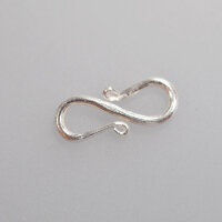 S-Shape Clasp 20mm / 3 pieces / silver