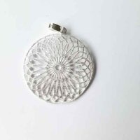 Mandala 20mm / 2 Stück / silber