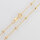 Silver Chain with Beads 50cm / 0,8mm / gold
