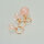 Rose Quartz Pendant 10mm / 3 pieces / rose