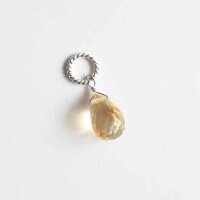 Semi Precious Gemstone Drop Topas / 5g / approx. 9 pieces / silver