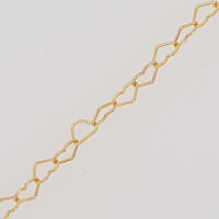 Silver Chain  4 x 3mm / 1cm / gold