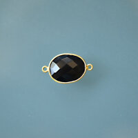 Onyx 17 x 15mm / 1 Stück / gold