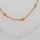 Silver Chain with Beads 40cm / 0,8mm / gold