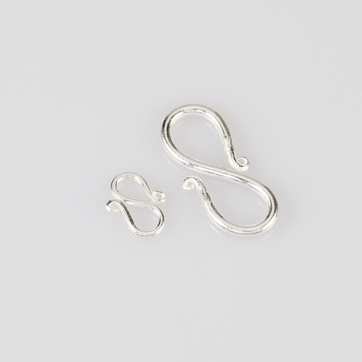 S-Shape Hook 20 x 10mm / 3 pieces / silver