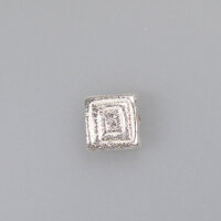 Cube with Spiral Pattern10 x 10mm / 5 pieces / silver