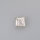 Cube with Spiral Pattern10 x 10mm / 5 pieces / silver