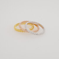Tricolor Ring Gr. 62 / 3 Stück / tricolor