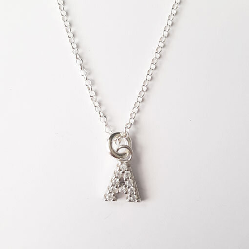 Buchstaben Charms M / 1 Stück / silber