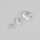 Plättchen, gebogen 16mm / 10g / 9 Stück / silber