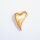Heart, Vertical Hole 30 x 43mm / 1 piece / gold