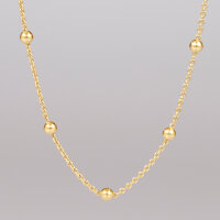 Silberkette mit Kugel 42cm / 0,8mm / gold