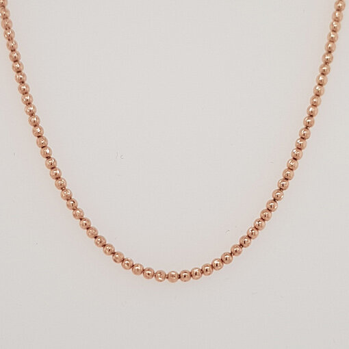 Kugelkette, exclusiv 80cm / 1,5mm / 1 Stück / rosé