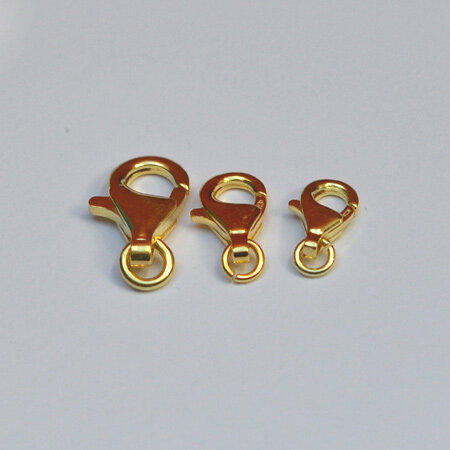 Karabiner 11mm / 10g / ca. 16 Stück / gold