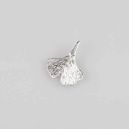 Gingko-Blatt 18 x 15mm / 5 Stück / silber