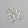 S-Shape Clasp 25mm / 3 pieces / silver
