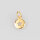 Round Charm with Lotus 12mm /  piece / gold