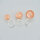 Moonstone Pendant, Orange 10mm / 3 pieces / silver
