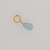 Semi Precious Gemstone drop Citrin / 5g / approx. 10 pieces / gold