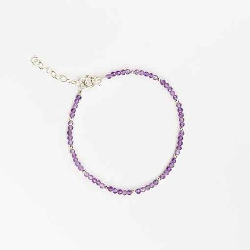 Armkettchen lila Amethyst / 1 Stück / silver