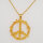 Peace 30mm / 1 Stück / gold