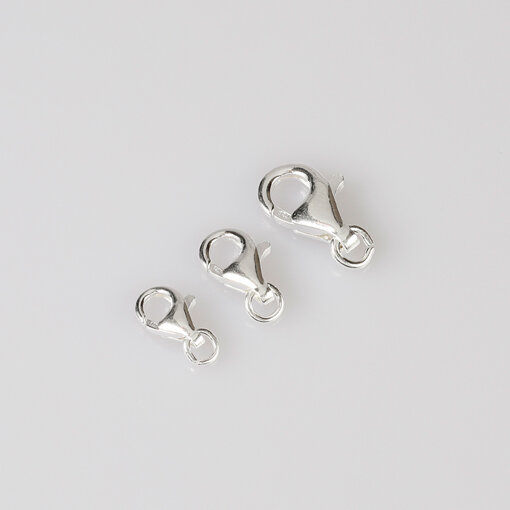Lobster Clasp  11mm / 10g / approx. 16 pieces / silver