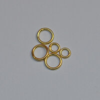 Öse, offen 7mm / 10g / ca. 62 Stück / gold