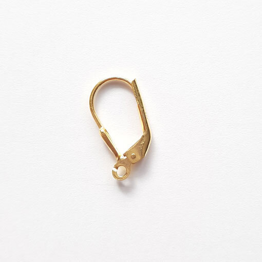Lever Back Earring 16 x 9mm / 5 pair / gold