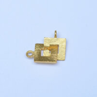 Verschluss, eckig 16mm / 1 Stück / gold