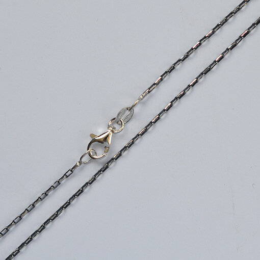 Silberkette, diamantiert 40cm / 1 Stück  / schwarz