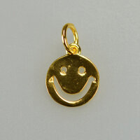 Smiley 8mm / 3 Stück / gold